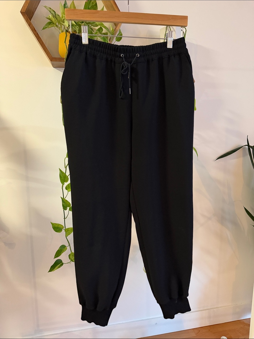 Wilfred Black Drawstring Jogger Pants